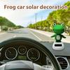 1-10PCS Cute Solar Powered Frog Car Dashboard Decor Animal Figurine Gift for Women Men Auto Interior Ornament Fun Desk Toy