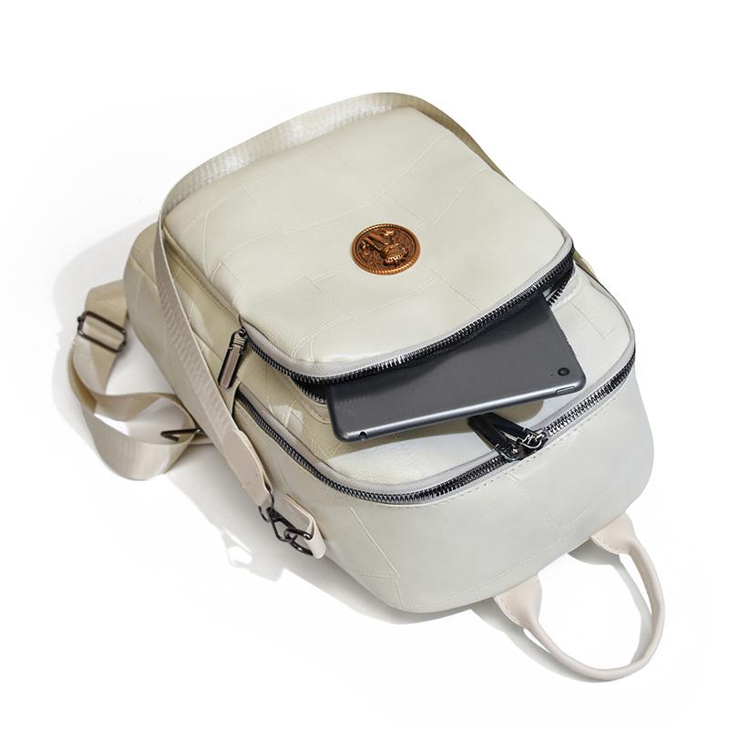 Мягкий кожаный женский рюкзак — фото 8