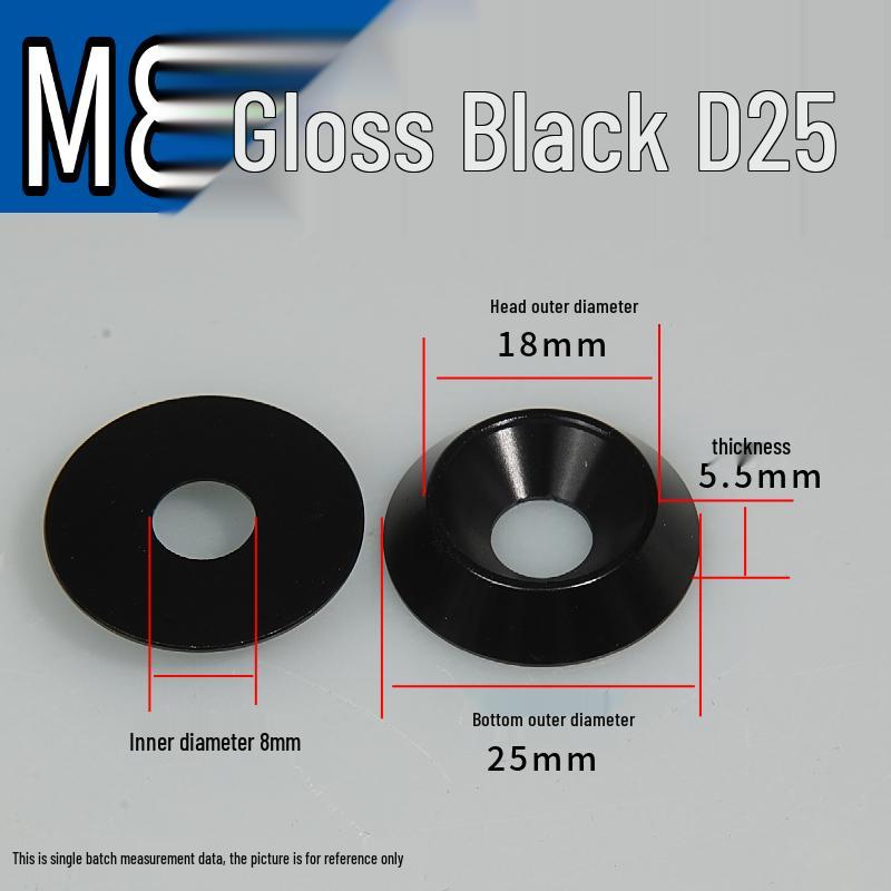 M8 Color Decorative Aluminum Alloy Countersunk Fish Eye Screw Washer