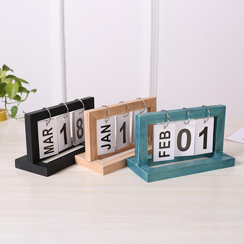 Simple Wooden Calendar, Flip Page Home Gift Decoration, Desktop Perpetual Photo Decoration2025 NEW2025 NEW