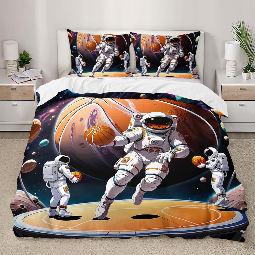 Cartoon Space Down Comforter Set Bedding Set Duvet Cover 3-piece Set