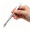 Stainless Steel Flat Mouth Eyelashes Tweezers Straight/Elbow Professional Eyebrow Pliers False Eyelash Aids Eyelash Extension