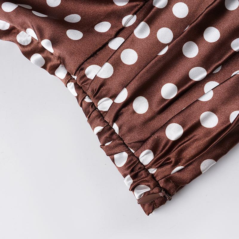 French Elegant Polka Dot Hollow Long Sleeve Women's Retro Style Casual Top