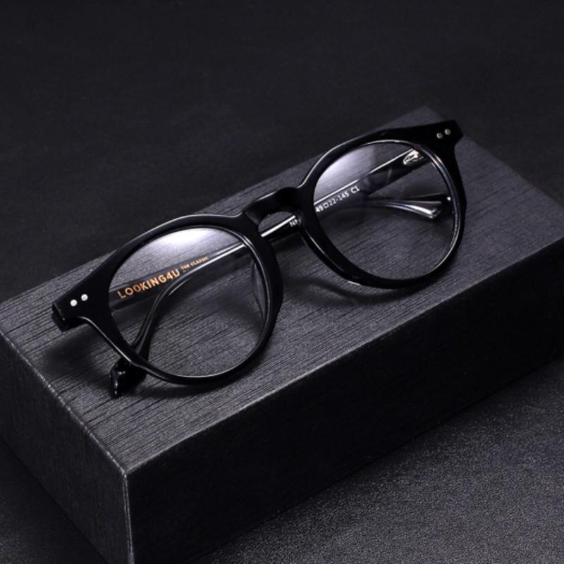 LOOKING4U The Classic NN009 Acetate Glasses Frame C1 Black