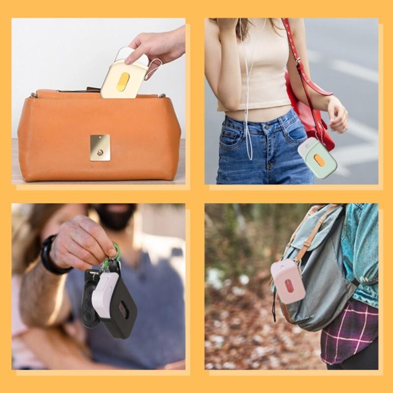 Portable Silicone Holder For Hand Sanitizer Sprays Protective Storage Case with Adjustable Lanyard for Backpack Handbag