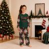 Family Matching Christmas Print Long Sleeve and Long Pants Pajama Set Loungewear for Men Women and Kids
