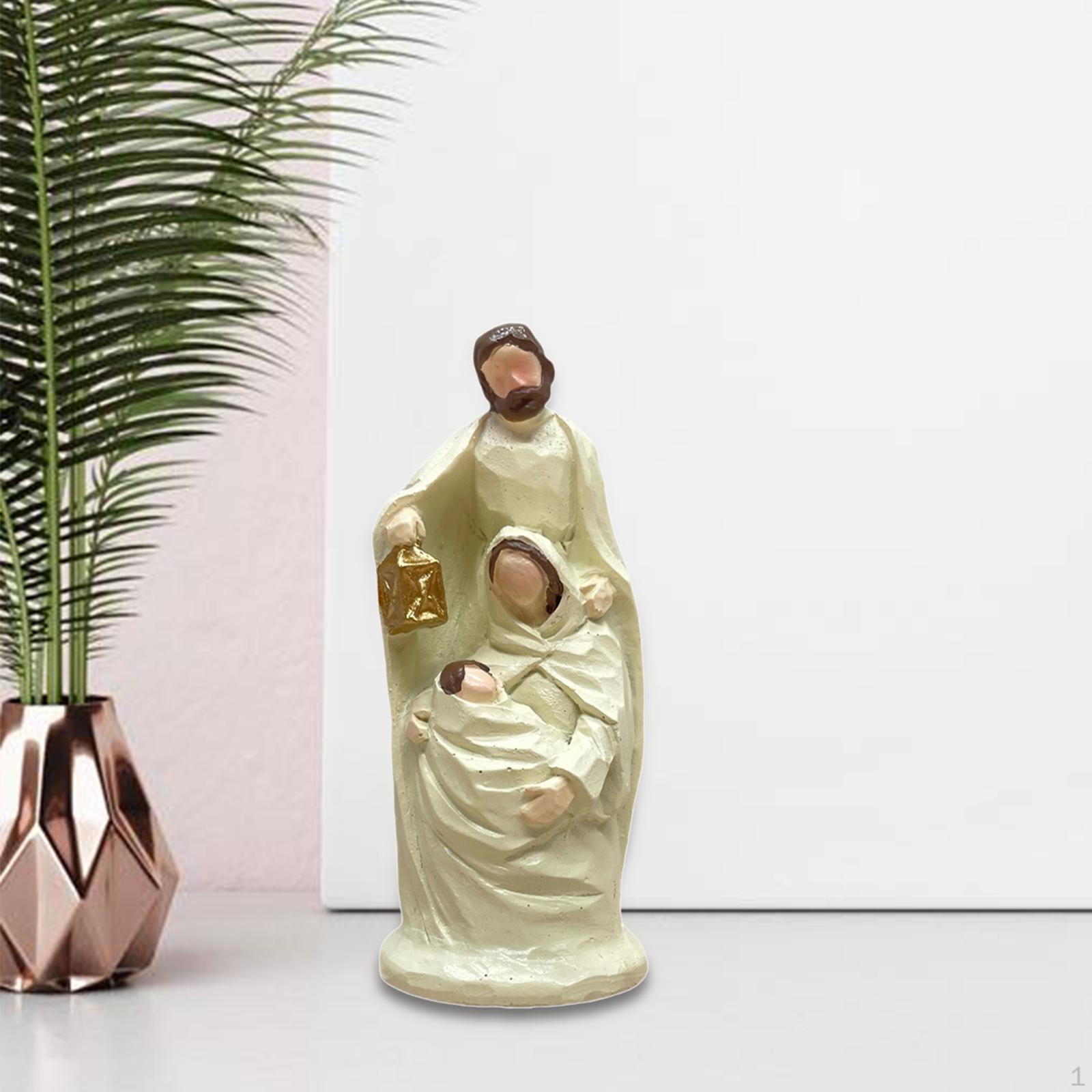 

Рождественская фигурка, художественное ремесло, украшение, маленькая религиозная скульптура, статуэтка Святого семейства для центральной части,