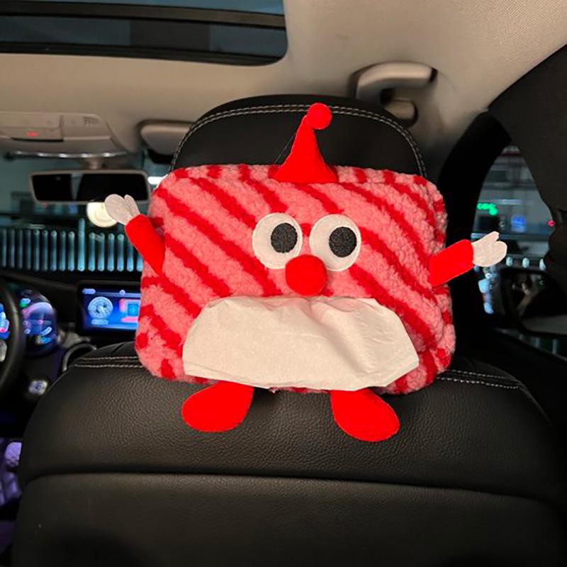 Creative Cartoon Car Plush Tissue Box - Hanging or Armrest Style