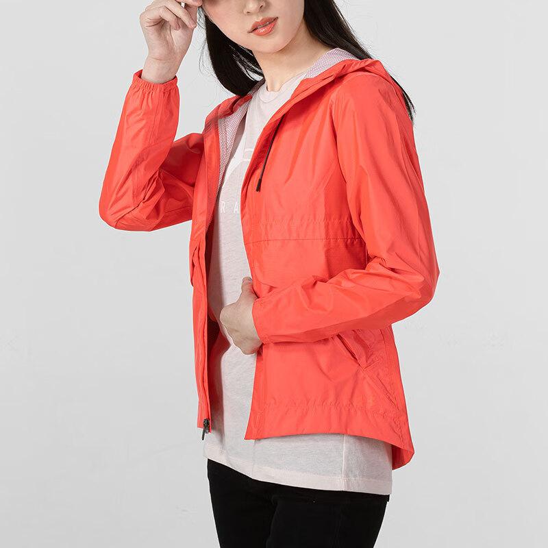 Under Armour Solid Color Comfortable Casual Woven Hooded Jacket Women Jackets Orange 1350954-628