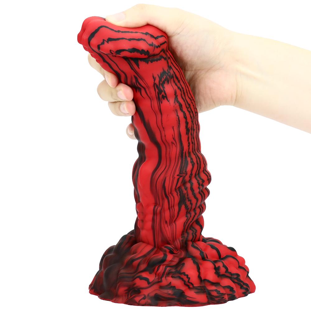 Fantasy Horse Penis Exaggerated Testicle Silicone Dog Knot Dildo With Sucker Sex Toys For Women Masturbator Anal Plug