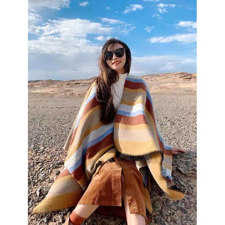 K pokožke šetrný a priedušný Teplý a všestranný Domáci, Jesenný a zimný Dámsky cestovný šál, Hrubý plášť, Klimatizačná deka