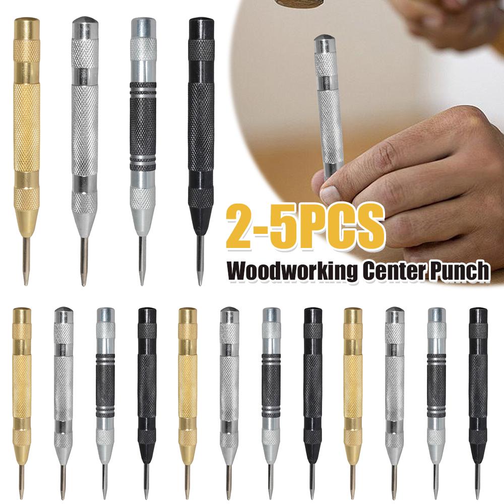 130mm Woodworking Center Punch Auto Center Puncher Hole Marker Spring Load Drill Locator Woodworking Tool
