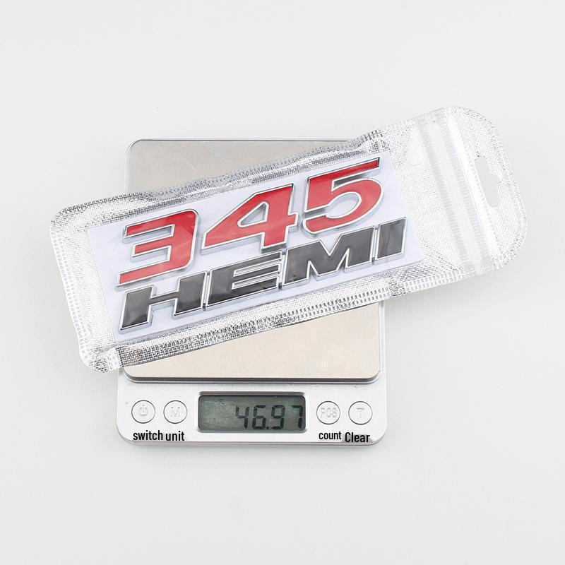 Dodge 345 HEMI Modifiziertes Aufkleber: RAM 1500/2500 Pickup Truck Emblem Metallaufkleber