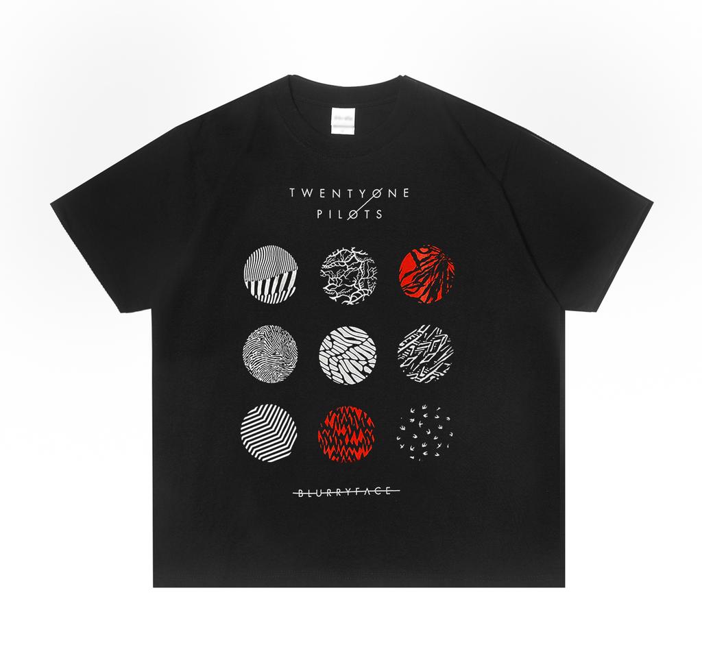 Y2K Twenty One Pilots Rock Unisex und Damen Mit Gleichem Mode Lässiger Trend Hohe Qualität Motorrad Baumwolle T-Shirt