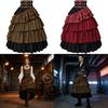 Gothic Steampunk Pirate Skirt For Women With Layered Ruffles For Costume Parties