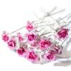 20PCS Fashion Bridal Wedding Rhinestone Crystal Hair Clips Flower Hairpins