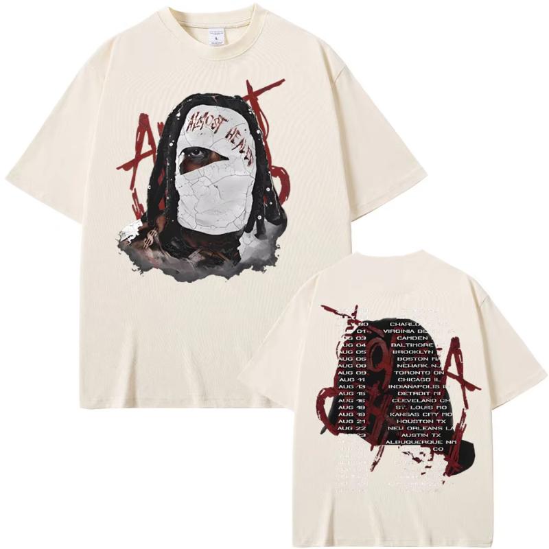 T-shirt Rapper Lil Durk Healing Tour Unisex Donna Hip Hop Moda Vintage Oversize Unisex Casual Cotone Manica Corta