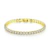 2022 New Fashion Free Shipping Copper Alloy Gold Plated 4MM Cubic Zirconia CZ Diamond Charm Tennis Bracelet for Women