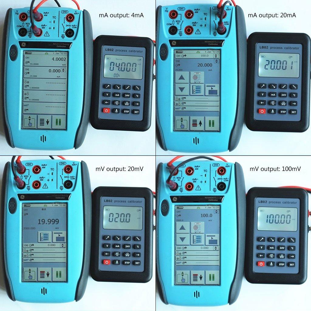 Compact Resistor Current Voltmeter Signal Generator Source Process Calibrator 4-20MA/0-10V/MV LCD Display Durable