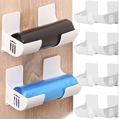 2PCS Wall Mounted Trash Bags Holder Garbage Bag Storage Box Organizer Plastic Bag Film Container Dispenser for Kitchen Shelf