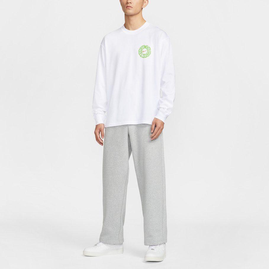 Nike T Shirts Men's White Crew Neck Moderate IH4134-100