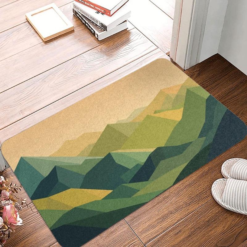 Bonfire Unlock and Other Patterns Non-Slip Small Rug Waterproof Easy Clean Floor Mat for Indoor Outdoor Use Durable Home Decor