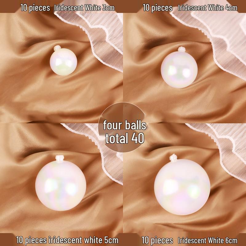 Festive Frosted Gold & Silver Ball Cake Decoration - Christmas & Birthday Iridescent Ornaments Topper