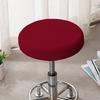 Solid Color Round Chair Cover Thickened Stool Cushion Cover Soft Bar Stool Cover