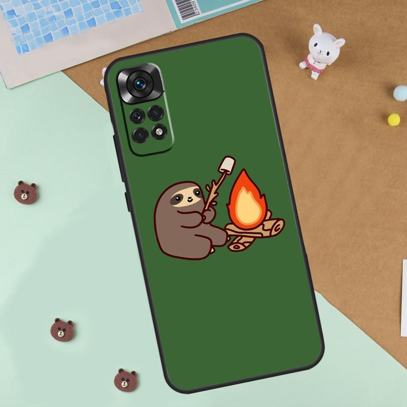 Cute Sloth Animal Case For Xiaomi Redmi Note 14 13 12 9 10 11 Pro 10S 11S 12S Cover For Redmi 13C 10C 12C 14C
