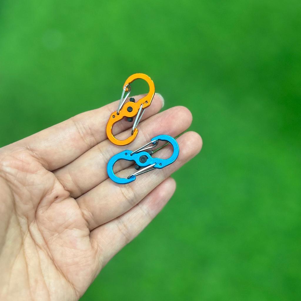 Zipper Clips Theft Camping Carabiner with Lock S Type Keychain Hook -Theft for Backpacks, Purses