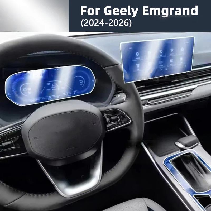 For GEELY EMGRAND 2024-2026 Gearbox Panel Navigation Screen Automotive Interior TPU Protective Film Cover Anti-Scratch Sticker