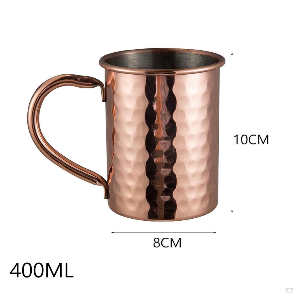 Moscow Mule Mug Hammered Cup Stainless Steel Water for Travel Restaurant Cafe Bar