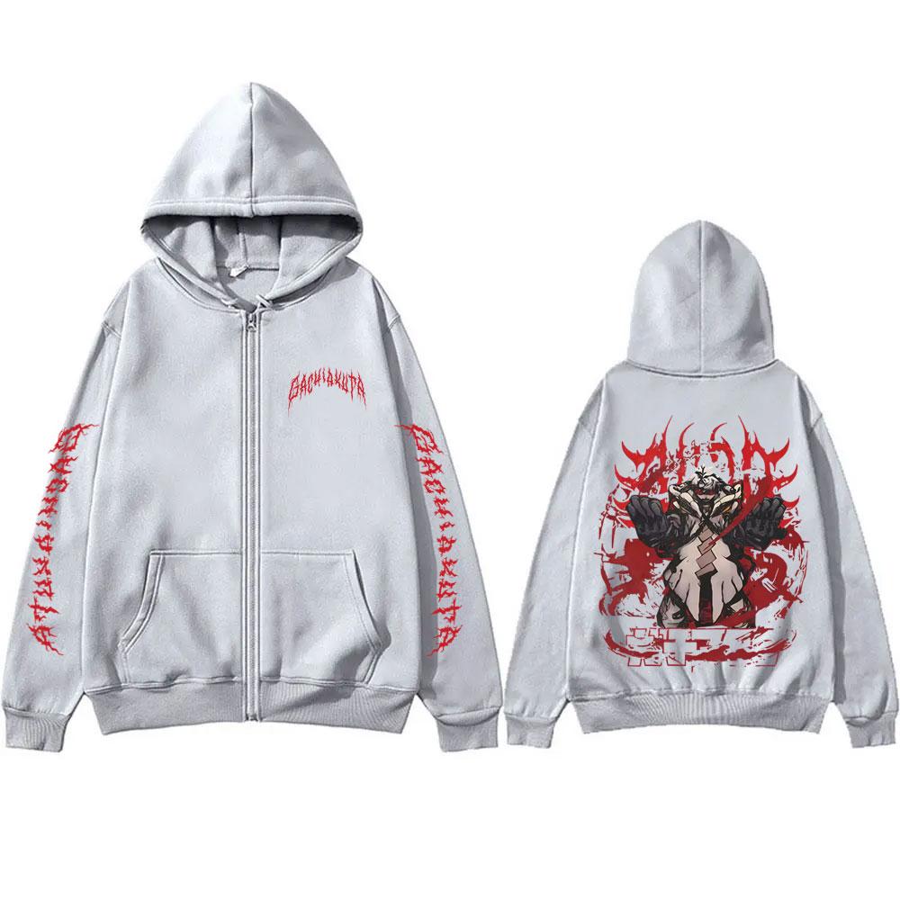 Anime Gachiakuta Rudo Merch Zipper Hoodie Men Women Fashion Cartoon Manga Zip Up Jacket Male Casual Oversized Zip Up Sweatshirt