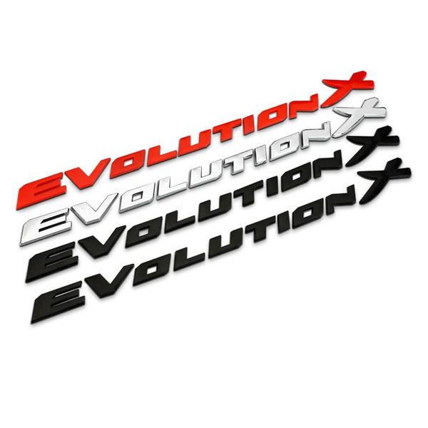 Car Styling 3D ABS Car Emblem Badge Decal Sticker Stickers Back Logo Evolution X For MITSUBISHI Lancer