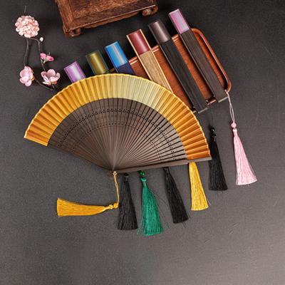 Chinese Style Fan Wedding Bride Photo Fan Props Gradient Colour Dance Fan Chinese Ancient Style Folding Fan