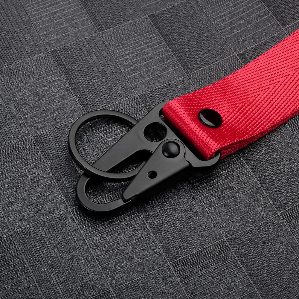 1pcs Car Zinc Alloy Logo Keychain Keyring Key Holder Hang Rope For Honda Civic Accord Hrv City Jazz CR-Z Element Insight MDX RF6