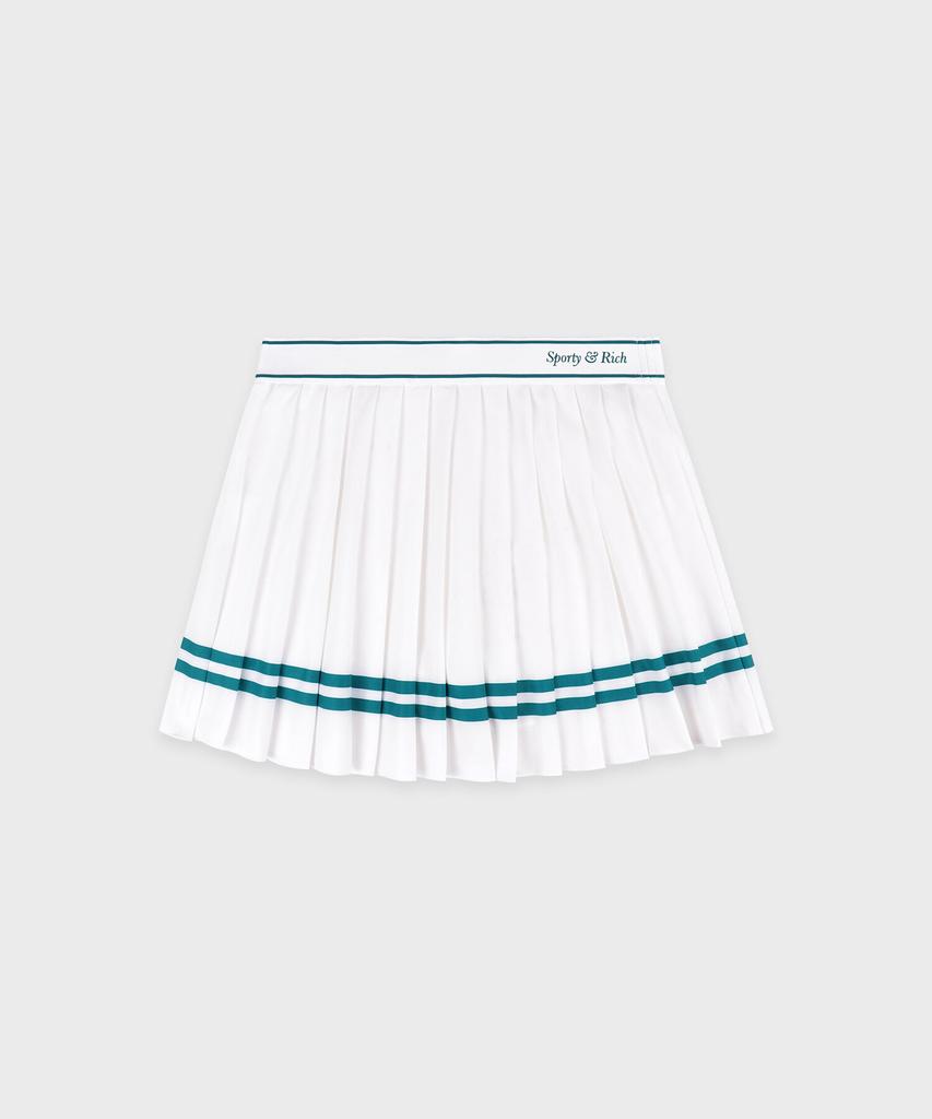 SPORTY&RICH Italic Logo Pleated Skirt R255Aws001