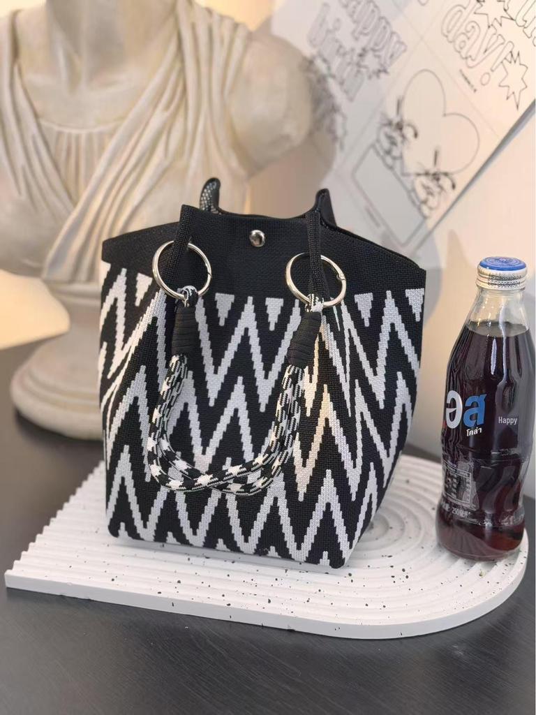 2025 Niedliche Tier Strickhandtasche - Damen Tragetasche mit großem Fassungsvermögen für Arbeit & Ausflüge