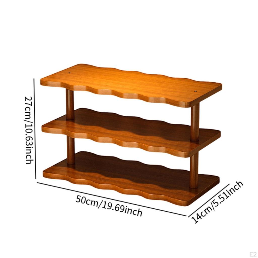 Desk Storage Organizer Cup Rack Shelf 3 Layer Cosmetic Stationery Holder Display Riser Stand