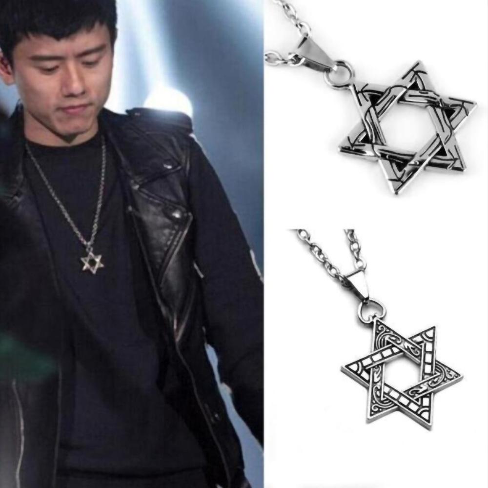Nuevo Hip Hop seis suéter estrella cadena accesorios de ropa colgante de aleación fundida suéter cadena collar largo
