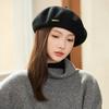 Berretto alla moda autunnale e invernale da donna, Cappello da pittore per viaggi all'aperto e tempo libero, Cappello newsboy letterario