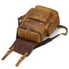 Male Leather Backpack  Top Layer Cowhide Leather Double Shoulder Bag Retro Stylish Business Men's Laptop Backpack 15.6" Bagpack