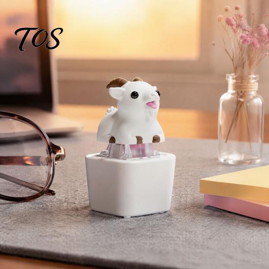 Interactive Clicker Toy 1/2Pcs Goat Keyboard Fidget with Sound, Rechargeable Sheep Finger Animal Push Button Toy, Decompression Keychain for