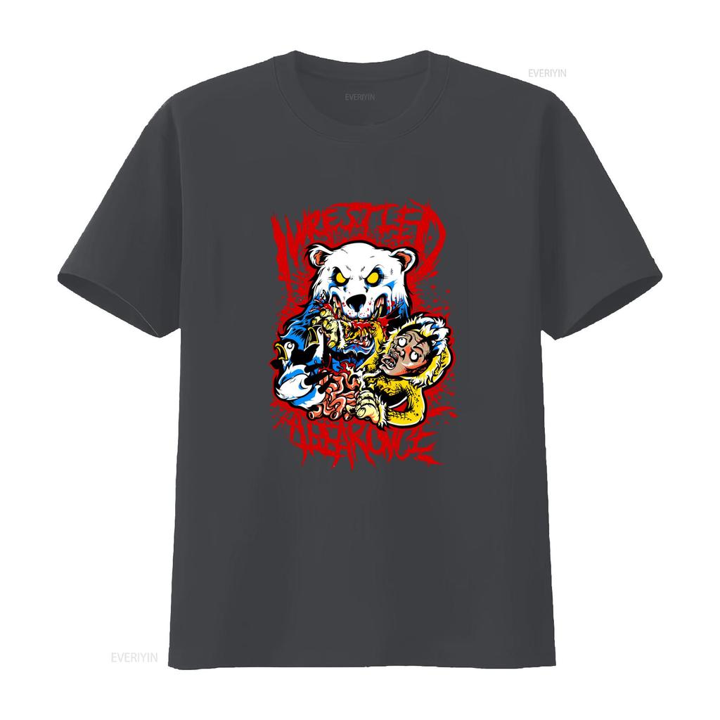 Hett Iwrestledabearonce Bomulls T-shirt Musik För Älskare Design Vit Kk861 vintage Tvättad Snygg Bekväm Unisex mode