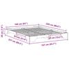 Bed Frame Brown 160 x 220 cm Solid Pine Wood