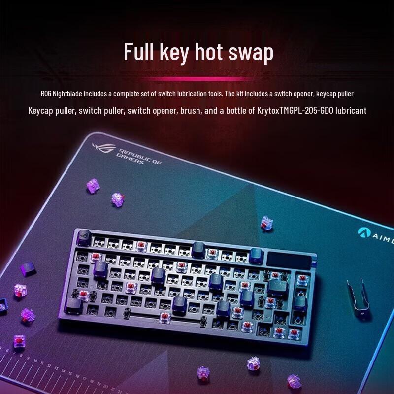 ROG Night Demon Tri-mode RGB Hot-swappable Mechanical Keyboard