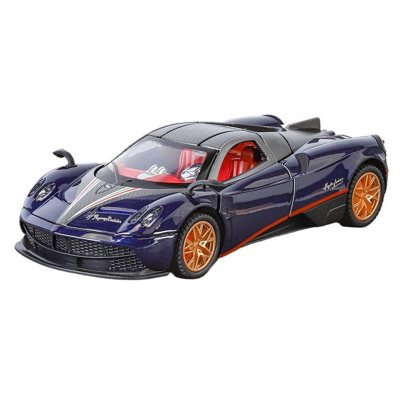 1/32 Pagani Huayra BC Supercar Alloy Muscle Car Model Sound and Light Pull Back Children's Toy Collectibles Birthday Gift