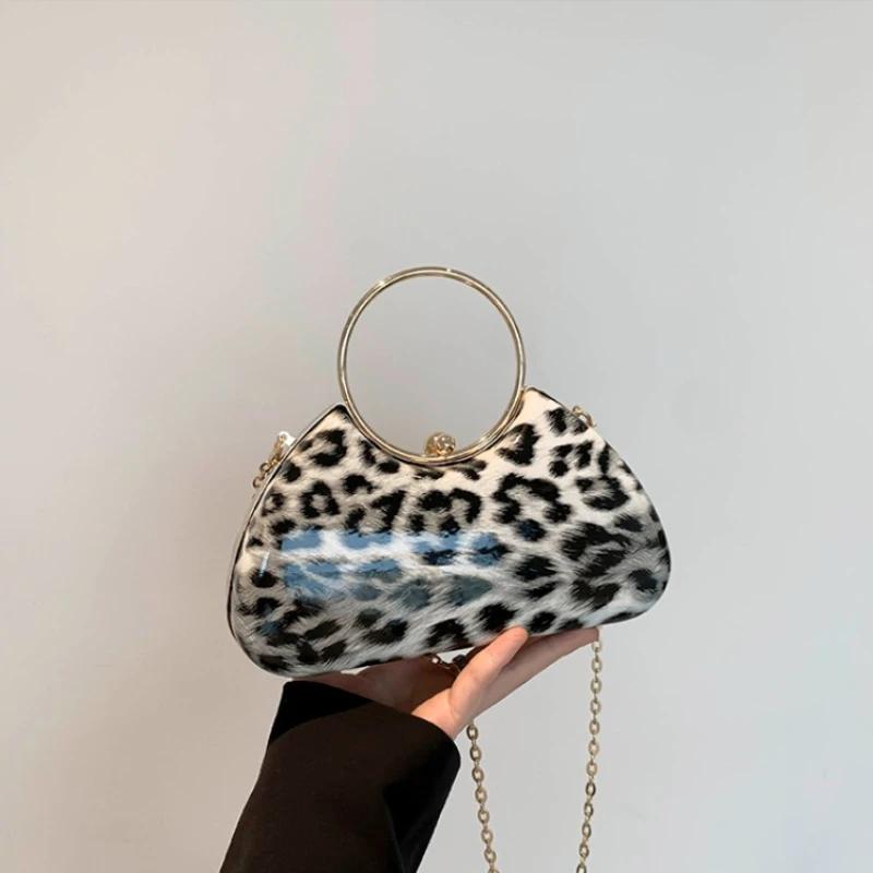 Women's Shoulder Bags with Chain  Top Handle Bags  Women's Bags  Hot Sale  Leopard  Wing Design  Luxury  Light  Dinner  Fashion