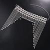 Fashion rhinestone fringed hair chain, exaggerated personality luxury stage headwear headwear