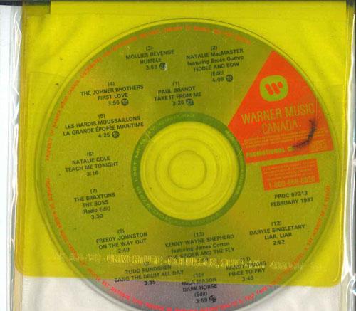 CD РАЗЛИЧНЫЕ Warner Music Canada Февраль 1997 PROC97313 WARNER MUSIC CA 1997 Канада КантриФолк Б/у